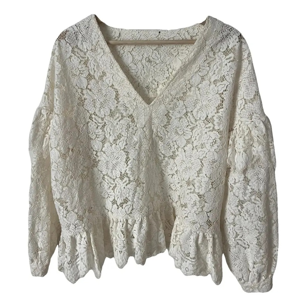 Ganni
Blouse, Size 36
NWOT
Ecru, Cotton